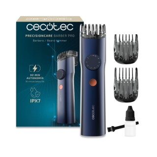 Cecotec PrecisionCare Barber Pro Recortadora para Barba Inalambrica - Autonomia 90min - Cuchillas de Acero Inoxidable - Peines A