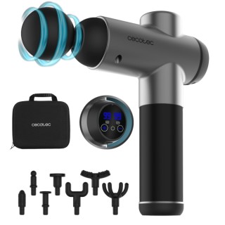 Cecotec SkinCare Massage Full Recovery Pistola de Masaje - LCD - Intensidad Ajustable - Relaja Musculos y Mejora Circulacion - 8