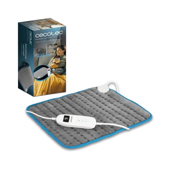 Cecotec HeatConfort 4000 ThermalPad Manta Electrica - 100W - 9 Niveles - Control LCD - Temporizador - Autoapagado - Microfibra S