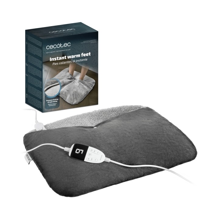 Cecotec HeatConfort FootWarmer Deluxe Calientapies Electrico - 2 Compartimentos Ajustables - Base Antideslizante - 6 Niveles de