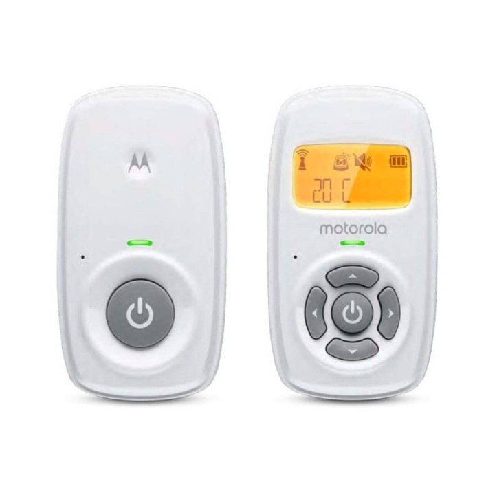 Motorola Nursery AM24 Vigilabebes de Audio - Alcance hasta 300m en Exterior y 50m en Interior - Conexion DECT - Sensor de Temper