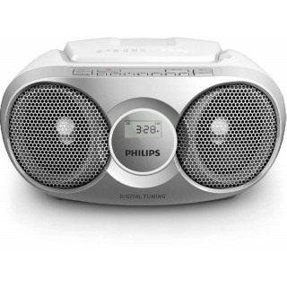 Philips Radio CD - Altavoces Integrados - Refuerzo Dinamico de Graves - Sintonizacion Automatica - Jack 3.5mm - 252x232x124mm -
