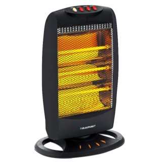 Blaupunkt Estufa de Cuarzo - Potencia 1200W - Oscilante - Temperatura Regulable - 4 Tubos Halogenos - Interruptor Antivuelco - C