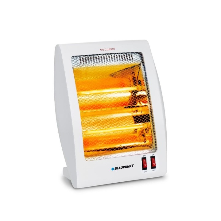 Blaupunkt Estufa de Cuarzo - Potencia 800W - Temperatura Regulable - Oscilante - 2 Tubos Halogenos - Interruptor Antivuelco - Co