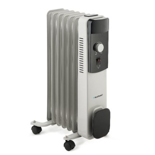 Blaupunkt Radiador de Aceite - Potencia 1500W - Ruedas - Termostato Regulable - Recogecable - Asa Lateral - Indicador Luminoso -