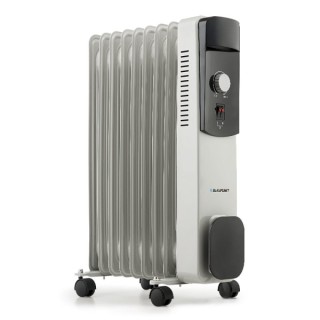 Blaupunkt Radiador de Aceite - Potencia 2000W - Ruedas - Termostato Regulable - Recogecable - Asa Lateral - Indicador Luminoso -