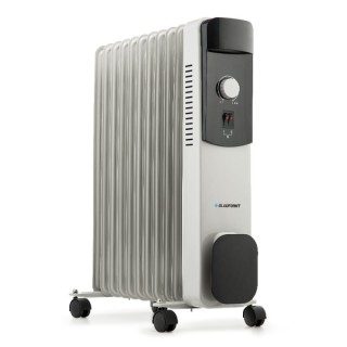 Blaupunkt Radiador de Aceite - Potencia 2500W - Termostato Regulable - Ruedas - Recogecable - Indicador Luminoso - Color Blanco