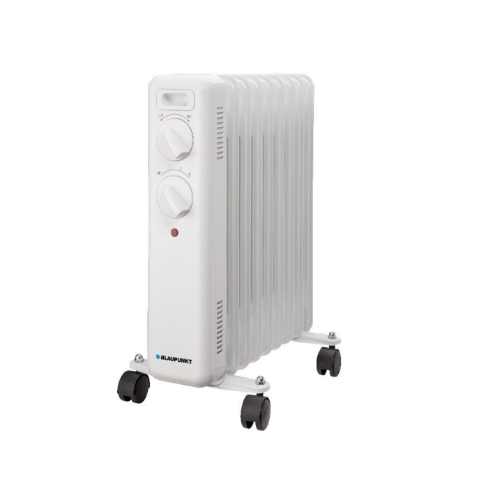 Blaupunkt Radiador de Aceite - Potencia 2000W - Termostato Regulable - Ruedas - Asa de Transporte - Indicador Luminoso - Color B