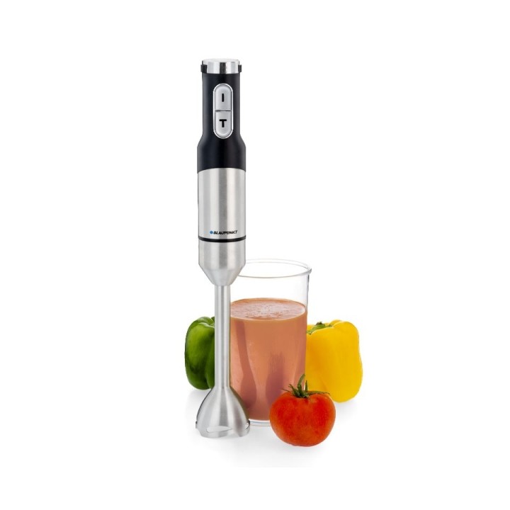 Blaupunkt Batidora de Mano - Potencia 1500W - Cuchillas de Acero Inoxidable - Apto para Lavavajillas - Color Negro y Gris