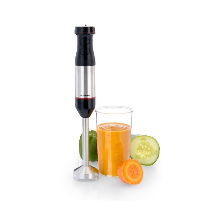 Blaupunkt Batidora de Mano - Potencia 800W - Cuchillas de Acero Inoxidable - Modo Turbo - Vaso de 1 Litro - Color Negro y Gris