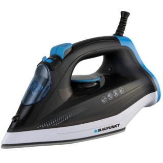 Blaupunkt Plancha de Ropa - Potencia 2600W - Deposito de 320ml - Termostato Regulable - Suela Ceramica - Color Negro