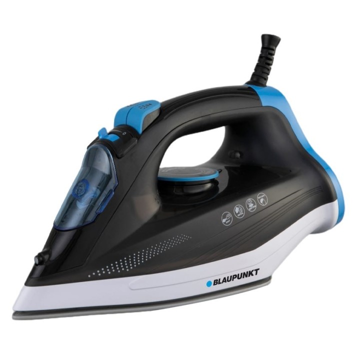 Blaupunkt Plancha de Ropa - Potencia 2600W - Deposito de 320ml - Termostato Regulable - Suela Ceramica - Color Negro
