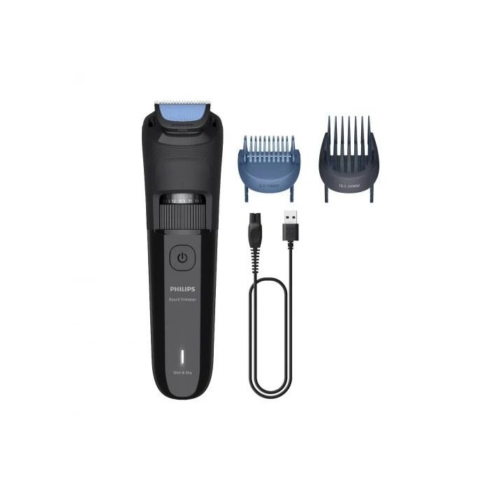 Philips Recortadora de Barba Inalambrica - Autonomia hasta 60min - Cuchillas Autoafilables - Recargable - Acero Inoxidable - Inc