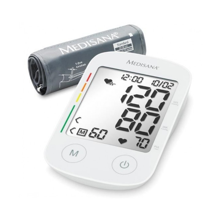 Medisana BU535 Tensiometro de Brazo Automatico - Medicion Oscilometrica Precisa con Deteccion de Arritmias - 120 Memorias para 2