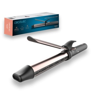 Cecotec Bamba SurfCare Epic Curly Sphere Rizador de 32mm - Cilindro Ceramica y Turmalina - Iones Negativos - Pantalla LED de Tem