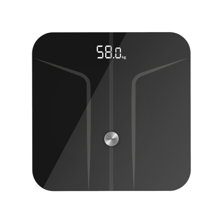 Cecotec Surface Precision 9750 Smart Healthy Bascula Corporal hasta 180kg - Bluetooth 4.0 - Patas Antideslizantes - Funcion Bebe