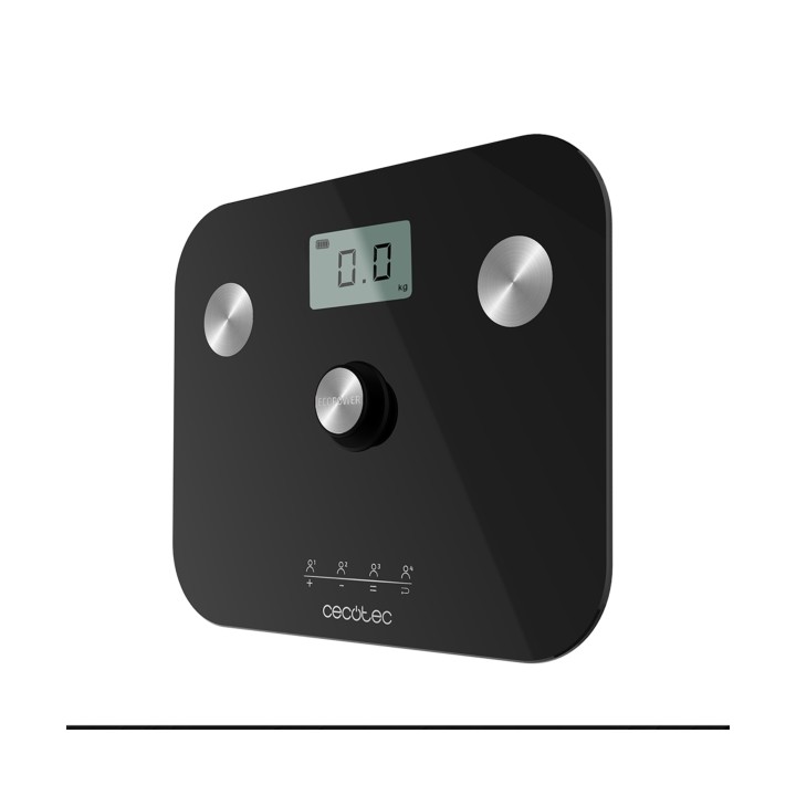 Cecotec Surface Precision EcoPower 10100 Full Healthy Black Bascula Corporal hasta 180kg - Medicion Bioimpedancia - Vidrio Templ