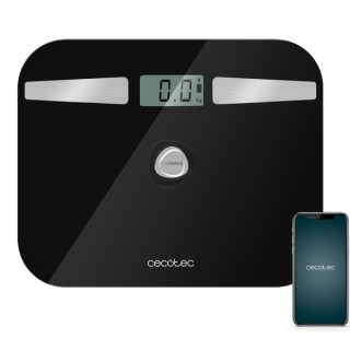 Cecotec Surface Precision 10200 Smart Healthy Black Bascula Corporal hasta 180kg - Energia sin Pilas - Bluetooth - 4 Sensores -