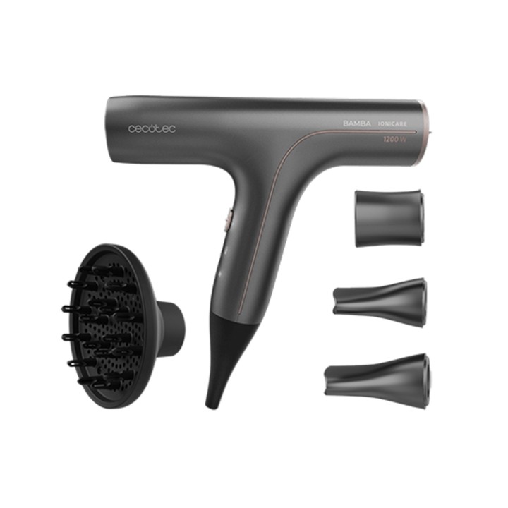 Cecotec Bamba IoniCare 6000 Rockstar Soft Pro Secador de Pelo - Iones Negativos - Limpieza Automatica Del Filtro - Ligero y Sile