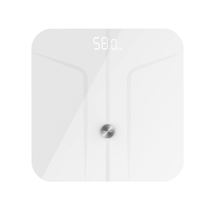 Cecotec Surface Precision 970 Smart Healthy Bascula Corporal - Bluetooth - Pantalla LED - Vidrio Templado - Medicion de Bioimped