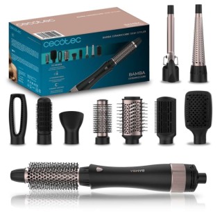 Cecotec Bamba CeramicCare 10in1 Styler Cepillo Alisador 10 en 1 - Potencia 1500W - Revestimiento Ceramico - Funcion Aire Frio -
