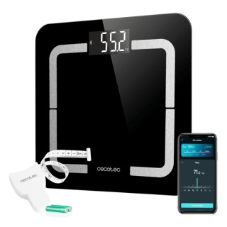 Cecotec Surface Precision Smart Healthy Bascula Corporal hasta 180kg - 4 Sensores - 10 Parametros - Bluetooth - Cristal Templado