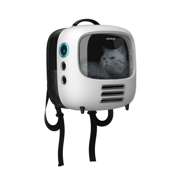 Cecotec Pumba 1800 Travel Fan Transportin con Ventana - Sistema de Ventilacion con 2 Velocidades - para Mascotas hasta 8kg - Luz