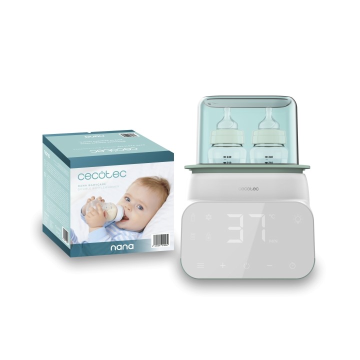 Cecotec Nana BabyCare Calienta Biberones - 4 Modos de Uso - Libre de BPA - Cesta Interior para Extraccion Segura - Funcion de De