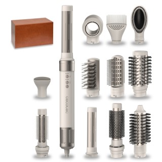 Cecotec CeramicCare 12in1 AirGlam Champagne Moldeador Multifuncion - 1400W - Cable 1.8m - Temperatura Regulable - Incluye Peines