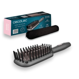 Cecotec Bamba InstantCare 400 Travel Brush Cepillo Alisador - Calentamiento en 90 Segundos - Temperatura Maxima 190º - Indicador