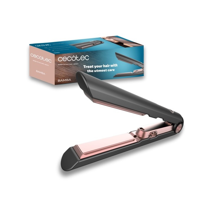 Cecotec Bamba RitualCare Liberty Plancha de Pelo Inalambrica - Revestimiento Ceramico - Temperatura Constante 180°C - Bateria de
