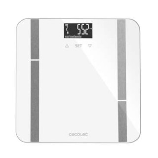 Cecotec Surface Precision 9400 Full Healthy Bascula de Baño - Alta Precision - Plataforma de Cristal Templado - Pantalla LCD Inv