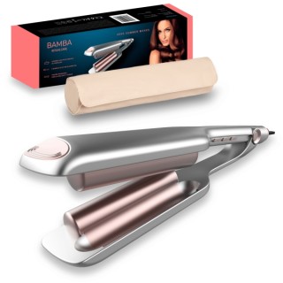 Cecotec Bamba RitualCare 2000 Summer Waves Plancha de Pelo para Ondas - Temperatura Regulable - Funcion Ionizadora - Punta Fria