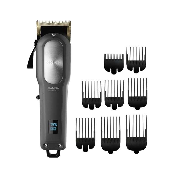 Cecotec Bamba PrecisionCare Proclipper Titanium Go Cortapelos Inalambrico - Cuchillas de Titanio - 2000mAh - Autonomia 2h - Uso