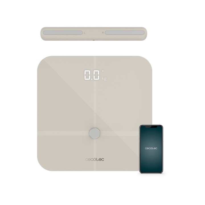 Cecotec Surface Precision 10600 Smart Healthy Pro Bascula Corporal hasta 180kg - Bluetooth - Extraplano - 15 Parametros - Cinta