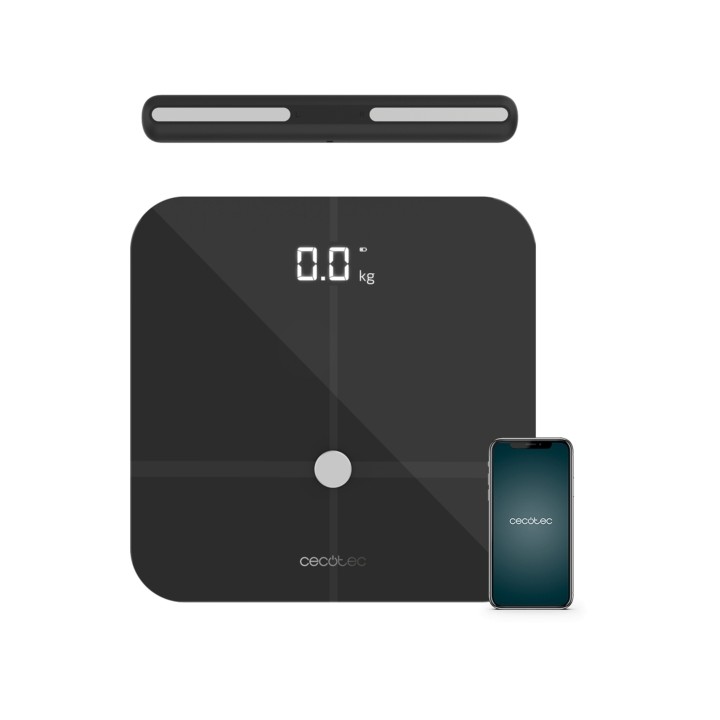 Cecotec Surface Precision 10600 Smart Healthy Pro Dark Grey Bascula Corporal hasta 180kg - Bluetooth - Extraplano - 15 Parametro