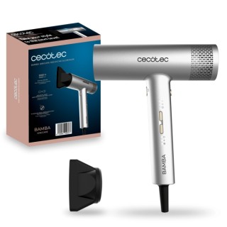 Cecotec Bamba IoniCare RockStar Aluminum Secador de Pelo - 2000W - Iones Negativos - Resistente e Impermeable - Boquilla de Prec