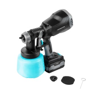 Cecotec CecoRaptor Color 4020 Ultra Pistola para Pintar Inalambrica - 65W - 700ml/min - Bateria 4Ah 20V - Deposito de 1L - Inclu