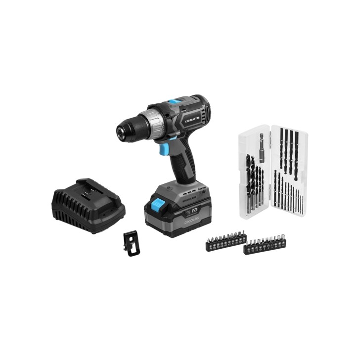 Cecotec CecoRaptor Perfect Drill 4020 Brushless Ultra Taladro Atornillador - Torque 46Nm - 2000rpm - Bateria 4Ah 20V - Luz LED -