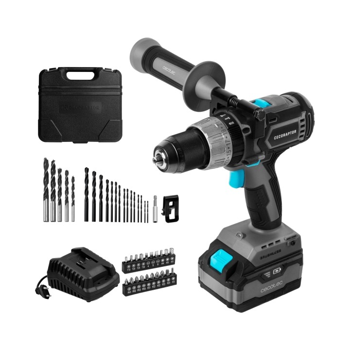 Cecotec CecoRaptor Perfect ImpactDrill 4020 Brushless Ultra Taladro Percutor Inalambrico - Torque 46Nm - 2000rpm - 3000Ipm - Bat