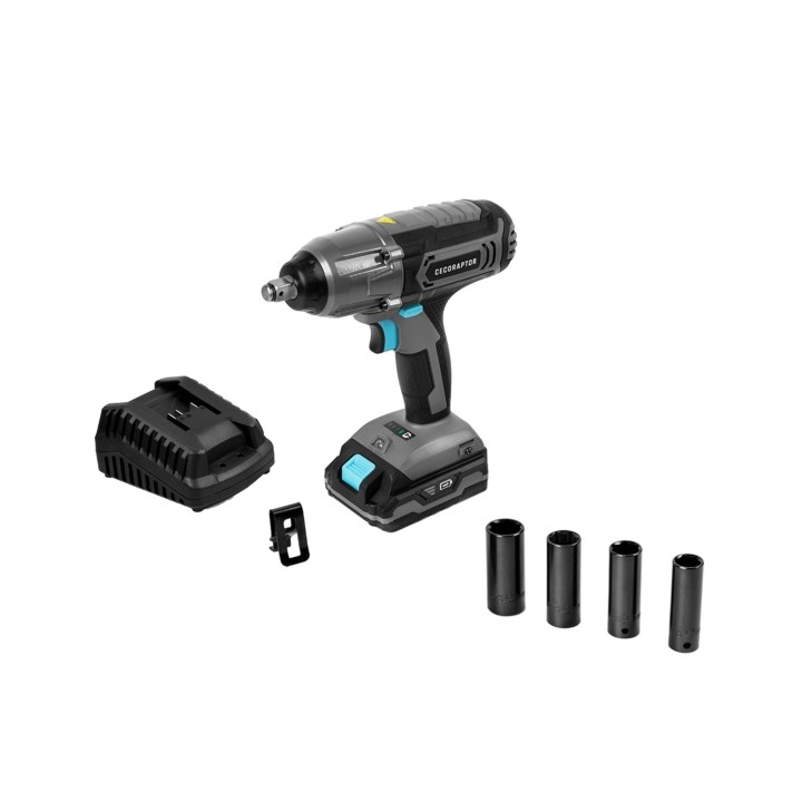 Cecotec CecoRaptor Impact 2020 Ultra Llave de Impacto Inalambrico - 3000Ipm - 2300rpm - Bateria 2Ah 20V - Torque hasta 400Nm - A