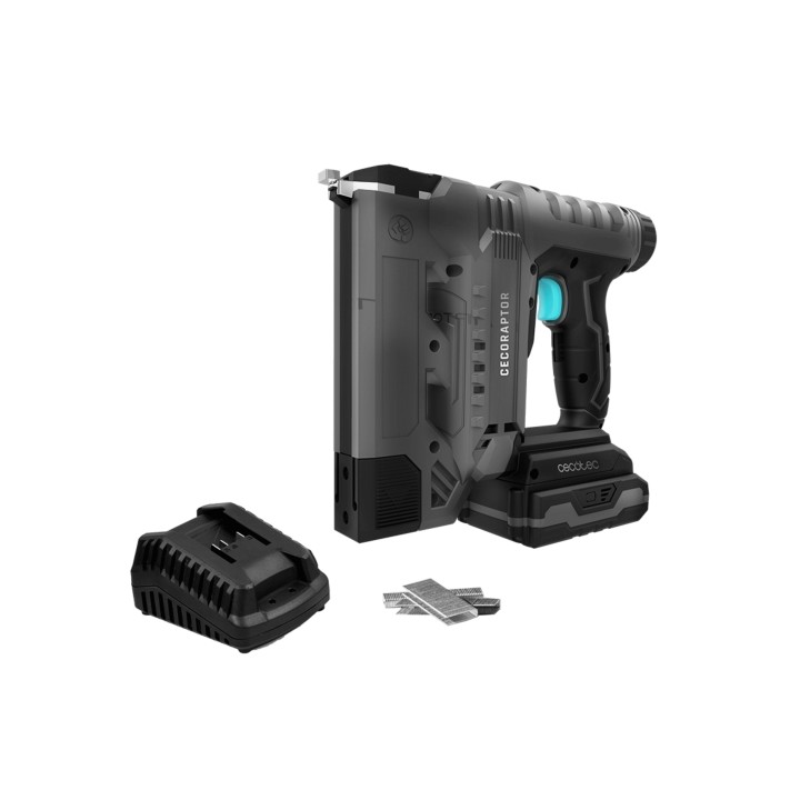 Cecotec CecoRaptor Perfect Staples and Nails 2020 Grapadora Electrica - Compatible con Grapas y Clavos - 30 Disparos/min - Bater
