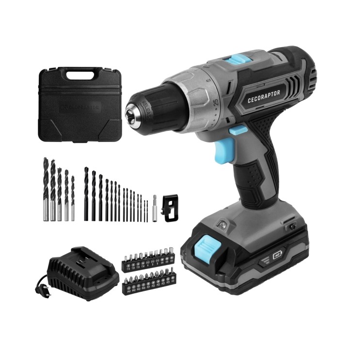 Cecotec CecoRaptor Perfect Drill 2020 Advance Taladro Atornillador - Torque 46Nm - 1550rpm - Bloqueo de Husillo Automatico - Bat
