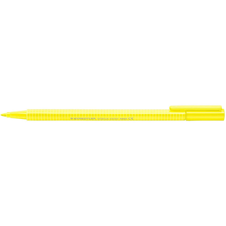 Staedtler Triplus Color 323 Rotulador de Punta Fina - Trazo 1mm Aprox - Tinta Base de Agua - Color Amarillo Neon