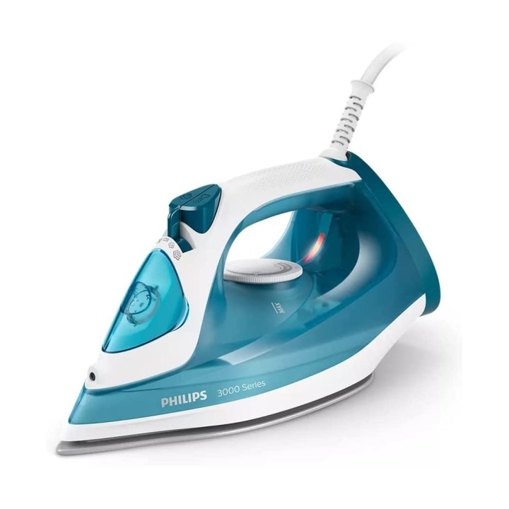 Philips Plancha de Ropa - Potencia 2100W - Deposito de 300ml - Suela Ceramica Antiadherente - Cable 1.9m - Termostato Regulable