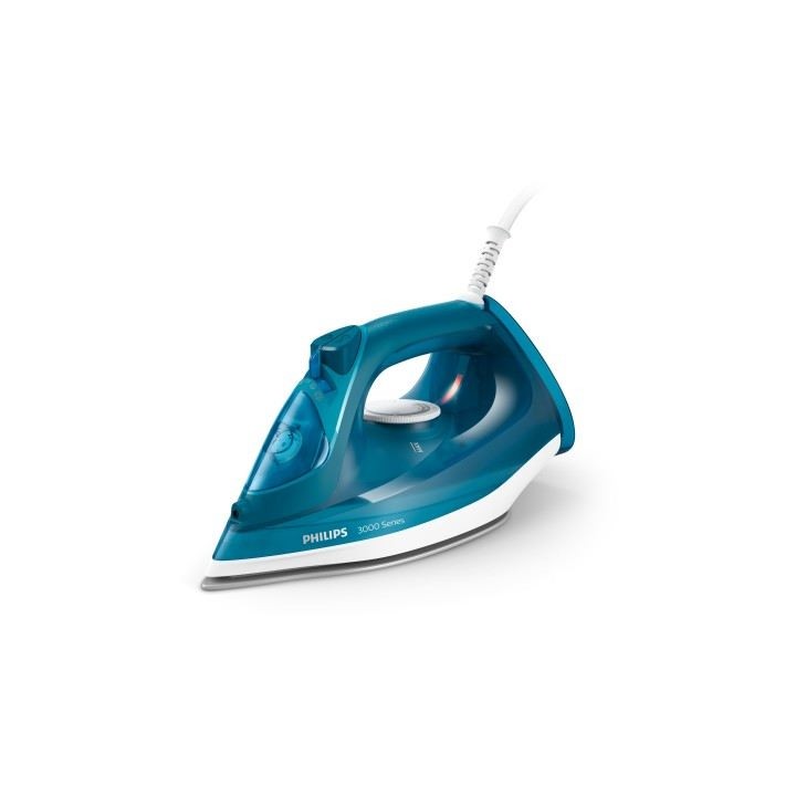 Philips Plancha de Ropa - Potencia 2400W - Deposito de 300ml - Cable Antitorsion 1.9m - Termostato Regulable - Sistema Antigoteo