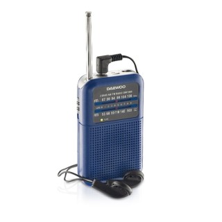 Daewoo DW1008 Radio Portatil AM/FM - Antena Telescopica y Sintonizacion Analogica Precisa - Altavoz Integrado - Salida Auricular