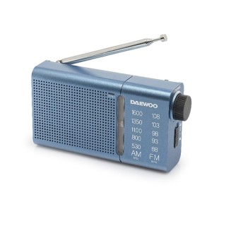 Daewoo DW1037 Radio Portatil AM/FM Analogica - Antena Telescopica - Altavoz Integrado - Incluye Auriculares - Jack 3.5mm - Funci