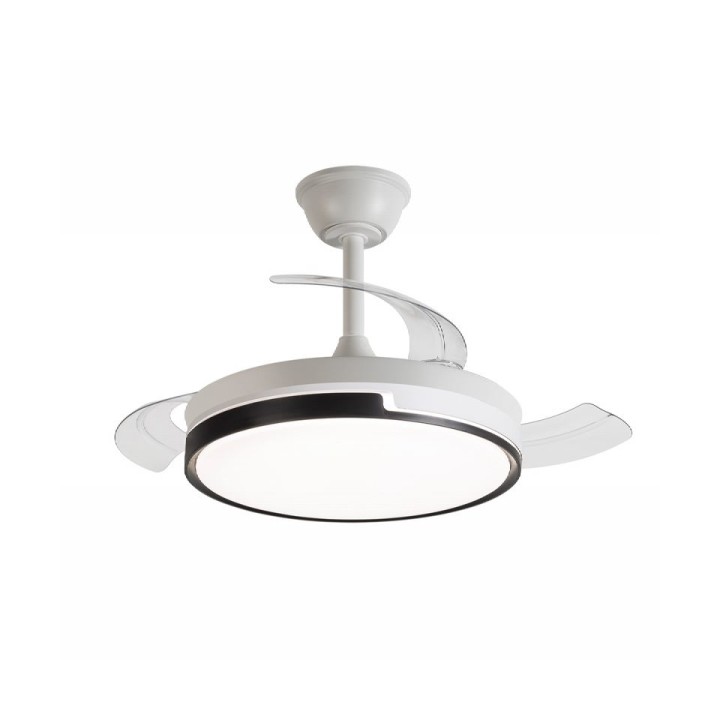 Daewoo Ventilador de Techo de 90cm - 30W - Aspas Retractiles - Luz LED Integrada - Incluye Kit de Instalacion - Ultra Silencioso