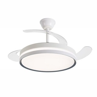 Daewoo Ventilador de Techo de 106cm - 30W - Aspas Retractiles - Luz LED Integrada - Incluye Kit de Instalacion - Temporizador -